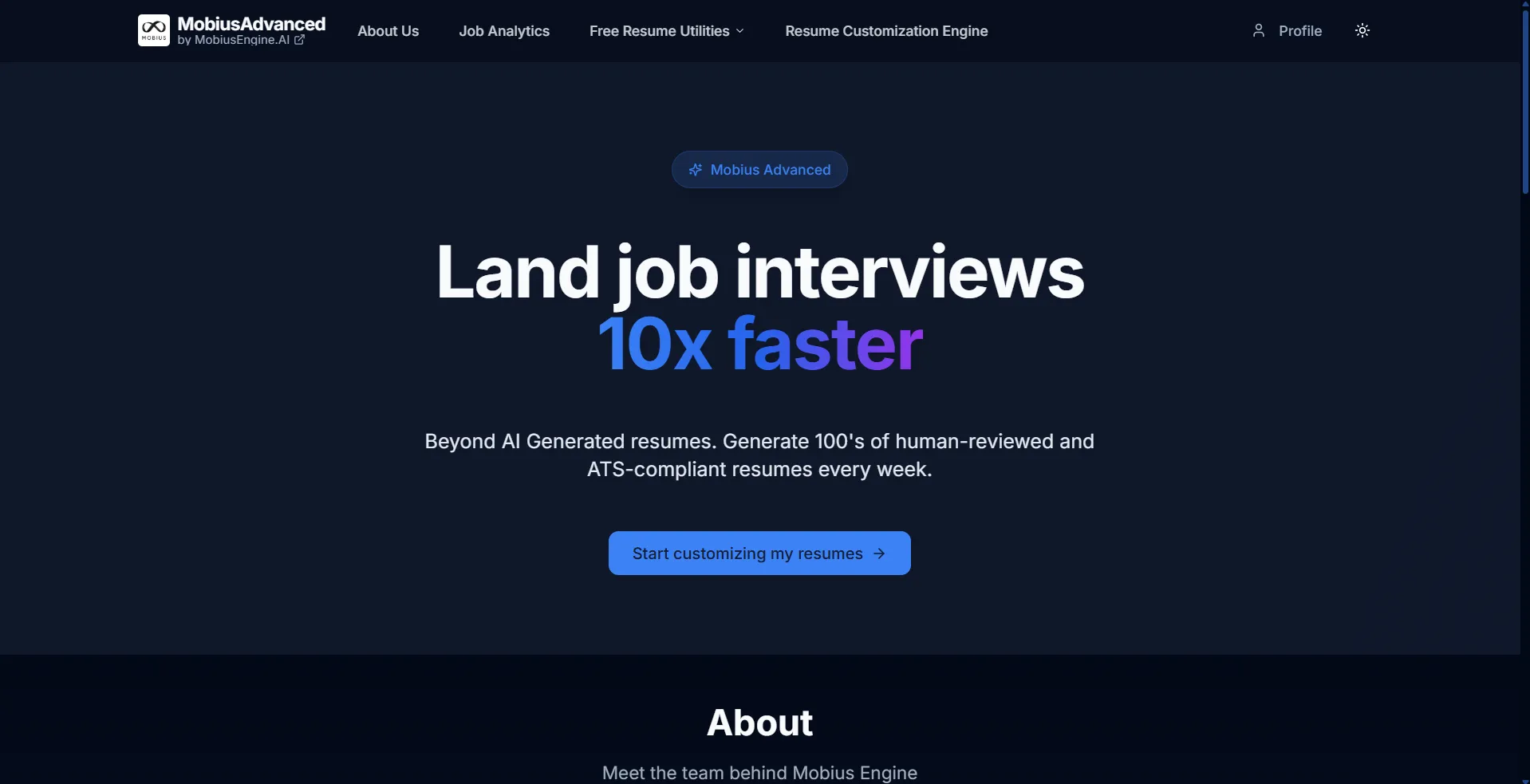 Mobius Advance Resume Builder